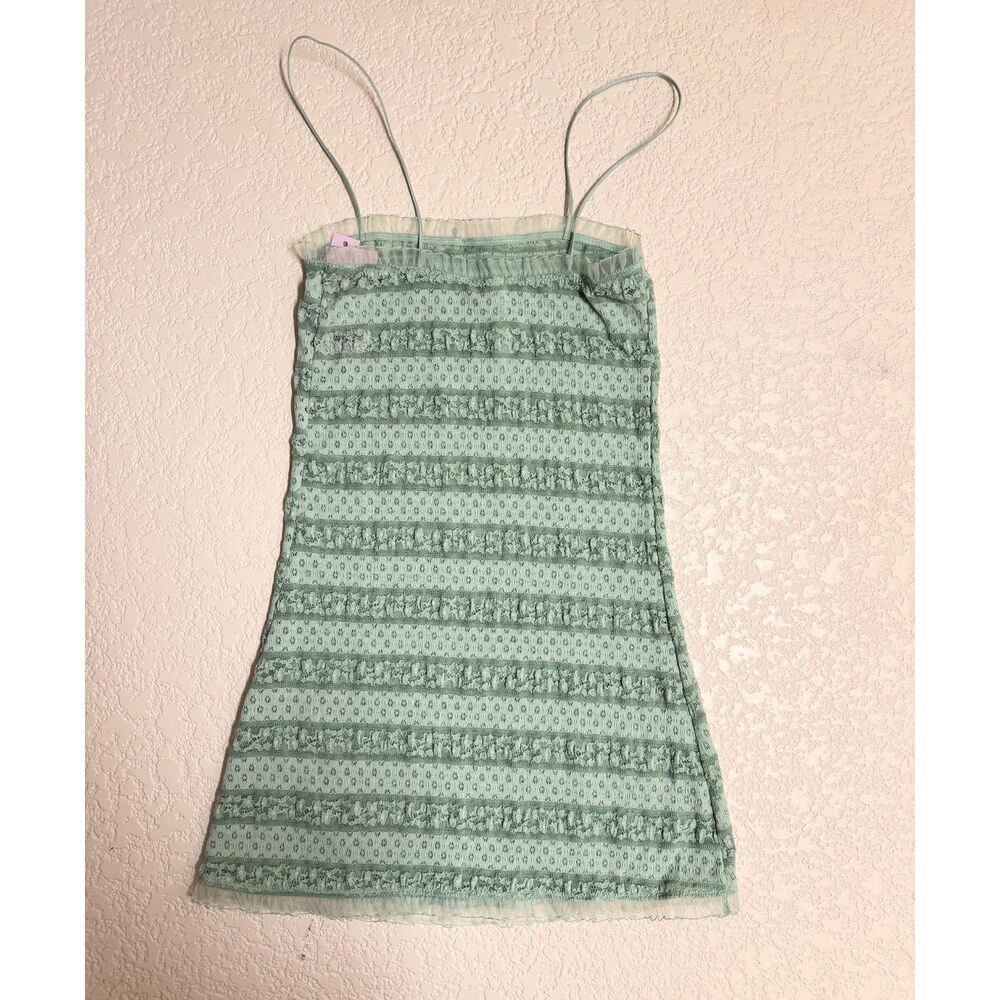 Wild Fable Sage Green Lace Mesh Mini Dress XXS NWT